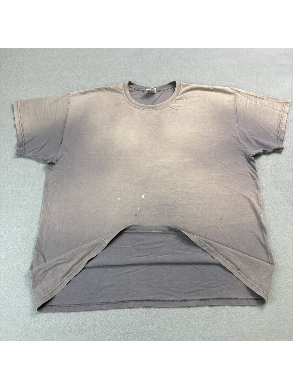 Vintage Sun Faded Distressed Blank T Shirt Size 2XL Gray